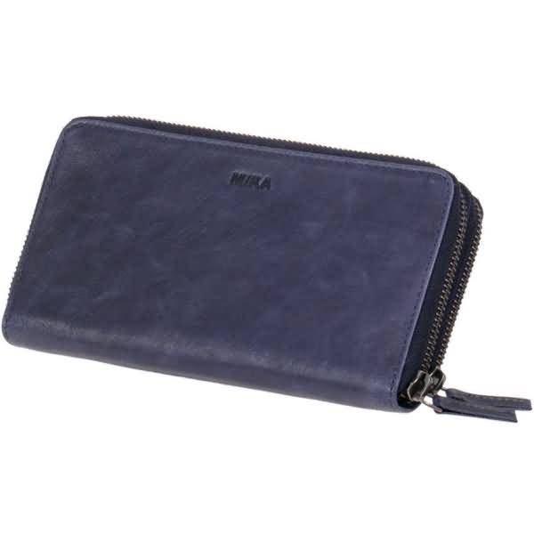 Damengeldbörse Leder 19,5x10,5x3cm navy