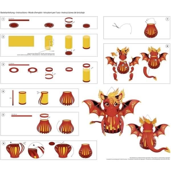 Laternen-Bastelset Drache