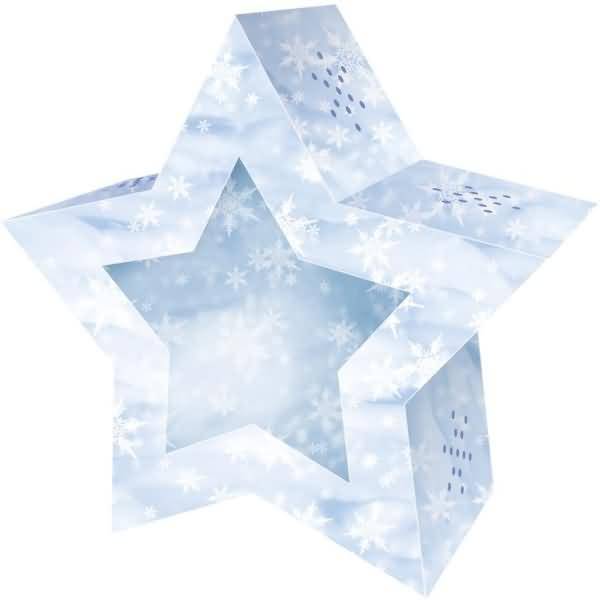 Laternen-Bastelset Twinkle Star 300g/qm 19,3x18,3x8cm Schnee
