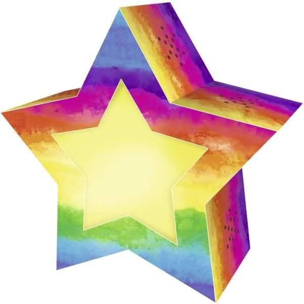 Laternen-Bastelset Twinkle Star 300g/qm 19,3x18,3x8cm Aquarell