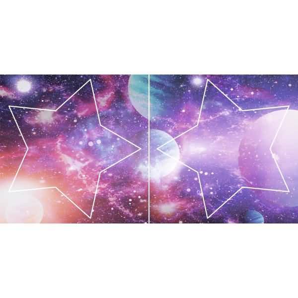 Laternen-Bastelset Twinkle Star 300g/qm 19,3x18,3x8cm Galaxie