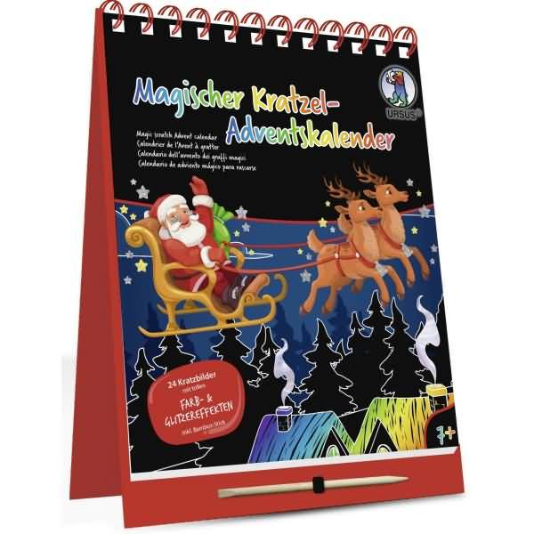 Magischer Kratzel-Adventskalender 21x16,5cm