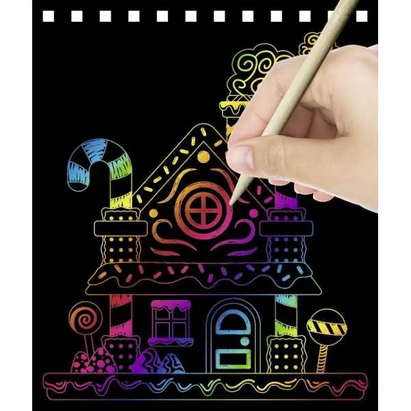 Magischer Kratzel-Adventskalender 21x16,5cm