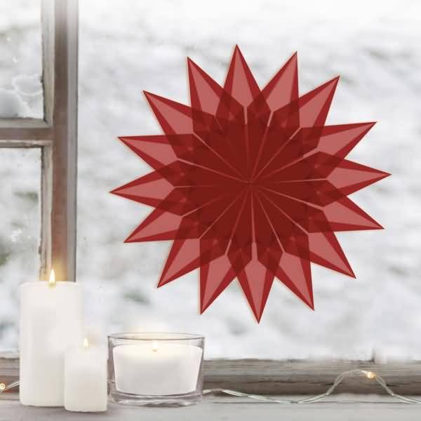 Faltblätter transparent 42g/qm 14x14cm VE=100 Blatt rot