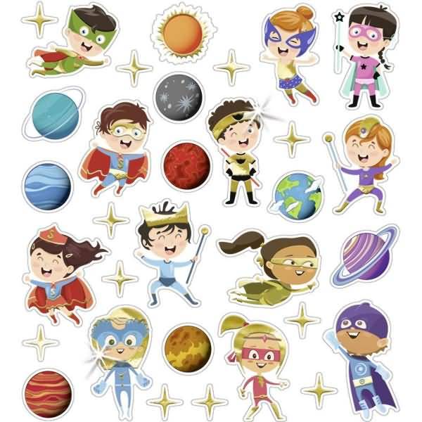 Glitzer-Sticker Fun Motiv 02 VE=138 Sticker