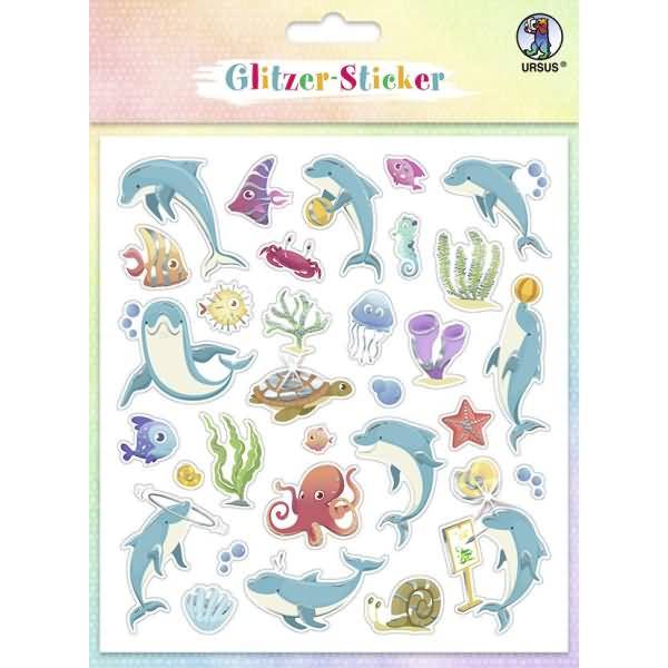 Glitzer-Sticker Fun Motiv 03 VE=136 Sticker