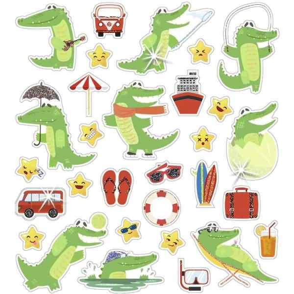 Glitzer-Sticker Fun Motiv 04 VE=156 Sticker