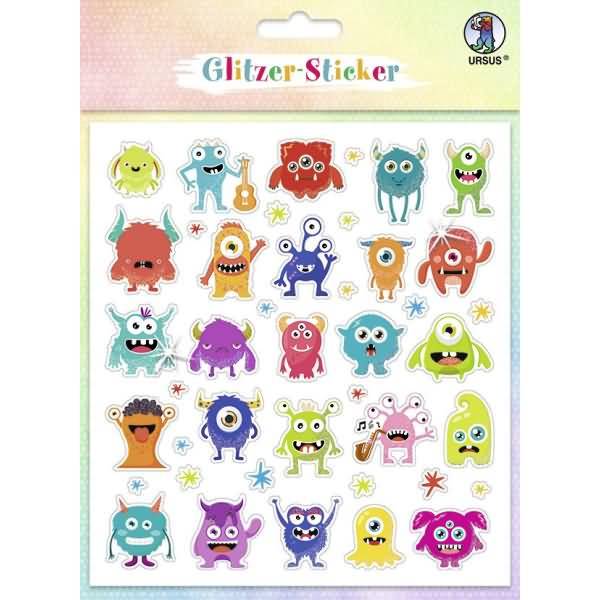 Glitzer-Sticker Fun Motiv 05 VE=150 Sticker