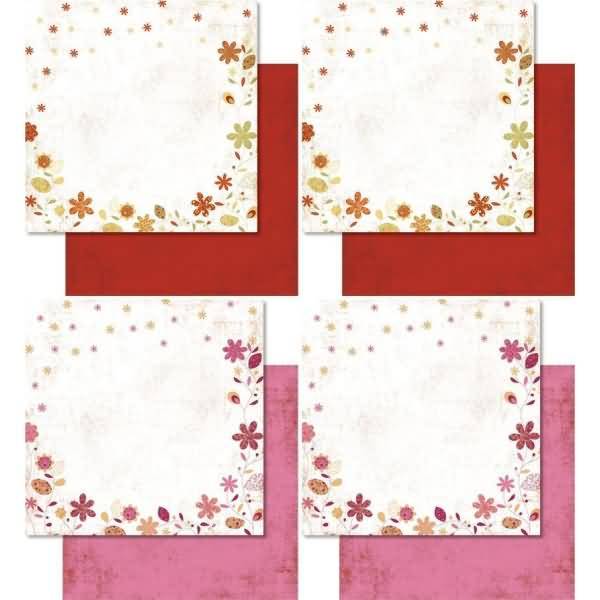 Designpapier Retro 190g/qm 30,5x30,5cm VE=50 Blatt