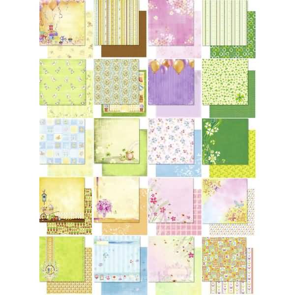 Designpapier Glitter Fun 190g/qm 30,5x30,5cm VE=40 Blatt