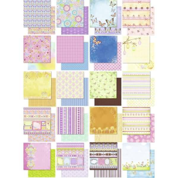 Designpapier Glitter Fun 190g/qm 30,5x30,5cm VE=40 Blatt