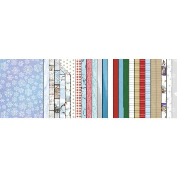 Bastelset Winter 23x33cm VE=26 Blatt sortiert
