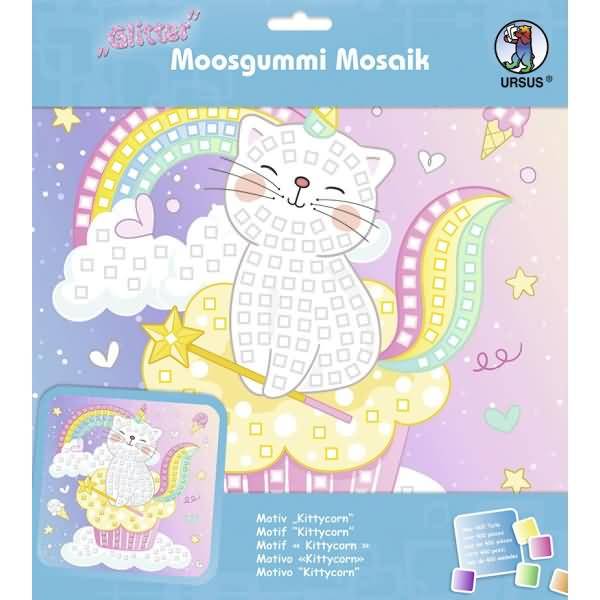Moosgummi Mosaik Glitter Kittycorn