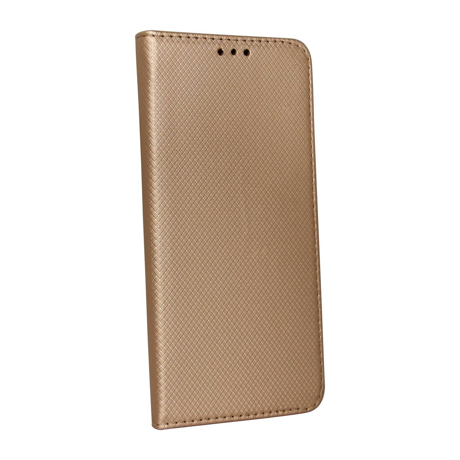 Buch Tasche "Smart" kompatibel mit SAMSUNG GALAXY A22 5G ( A226B ) Handy Hülle mit Standfunktion, Kartenfach Gold