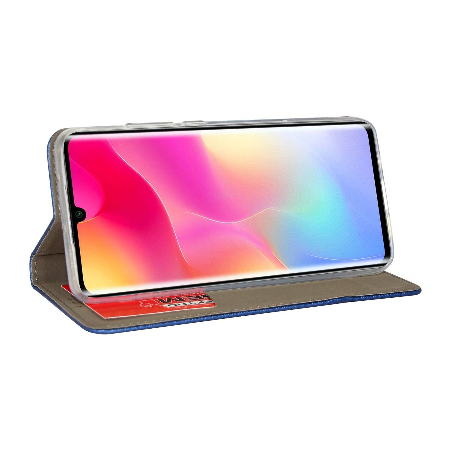 Buch Tasche "Smart" kompatibel mit XIAOMI MI NOTE 10 LITE Handy Hülle Schutzhülle mit Standfunktion, Kartenfach Blau