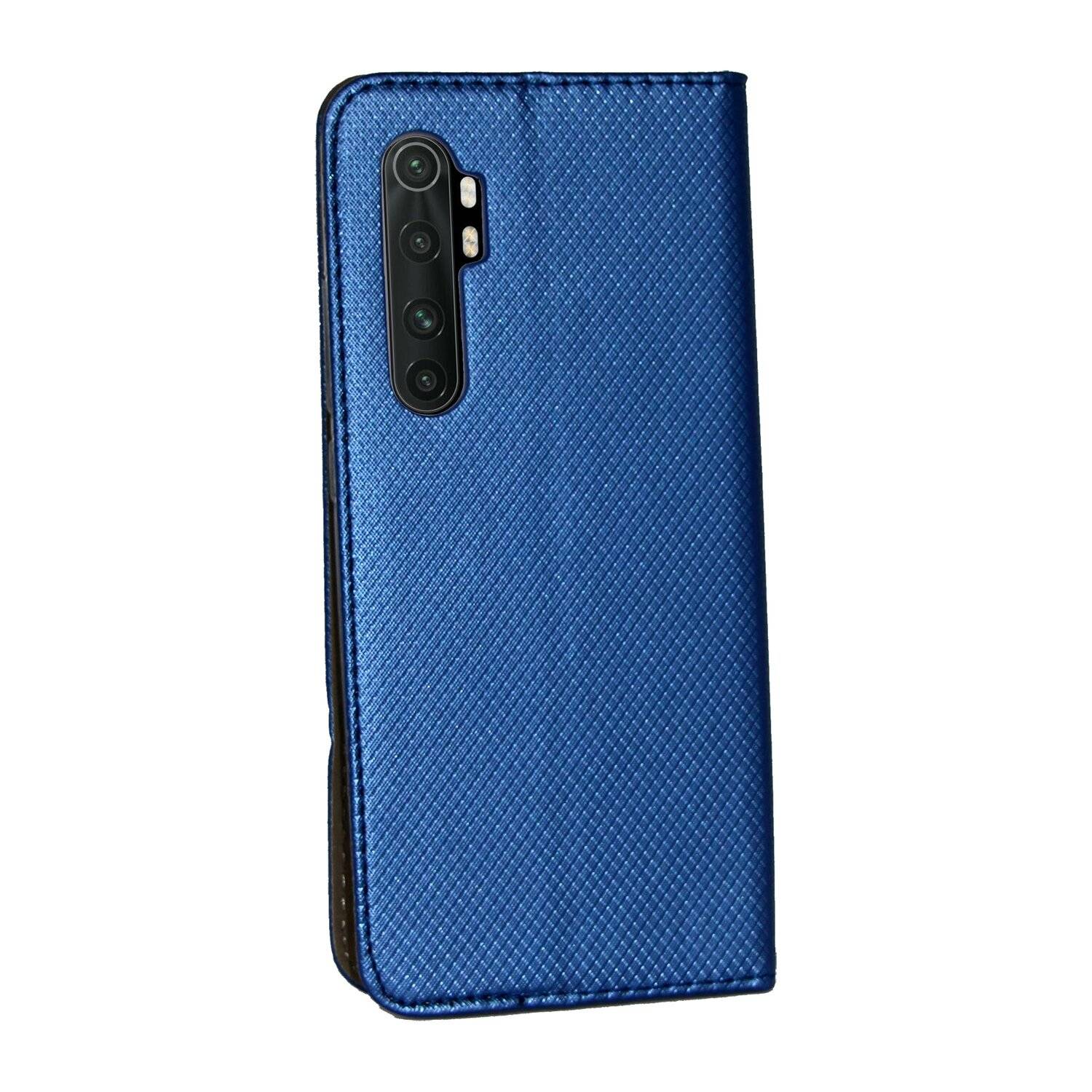 Buch Tasche "Smart" kompatibel mit XIAOMI MI NOTE 10 LITE Handy Hülle Schutzhülle mit Standfunktion, Kartenfach Blau