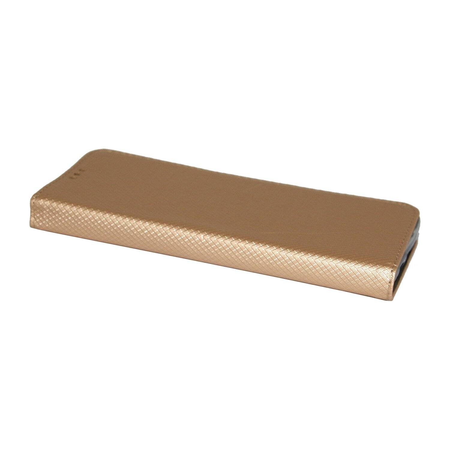 Buch Tasche "Smart" kompatibel mit XIAOMI MI NOTE 10 LITE Handy Hülle Schutzhülle mit Standfunktion, Kartenfach Gold