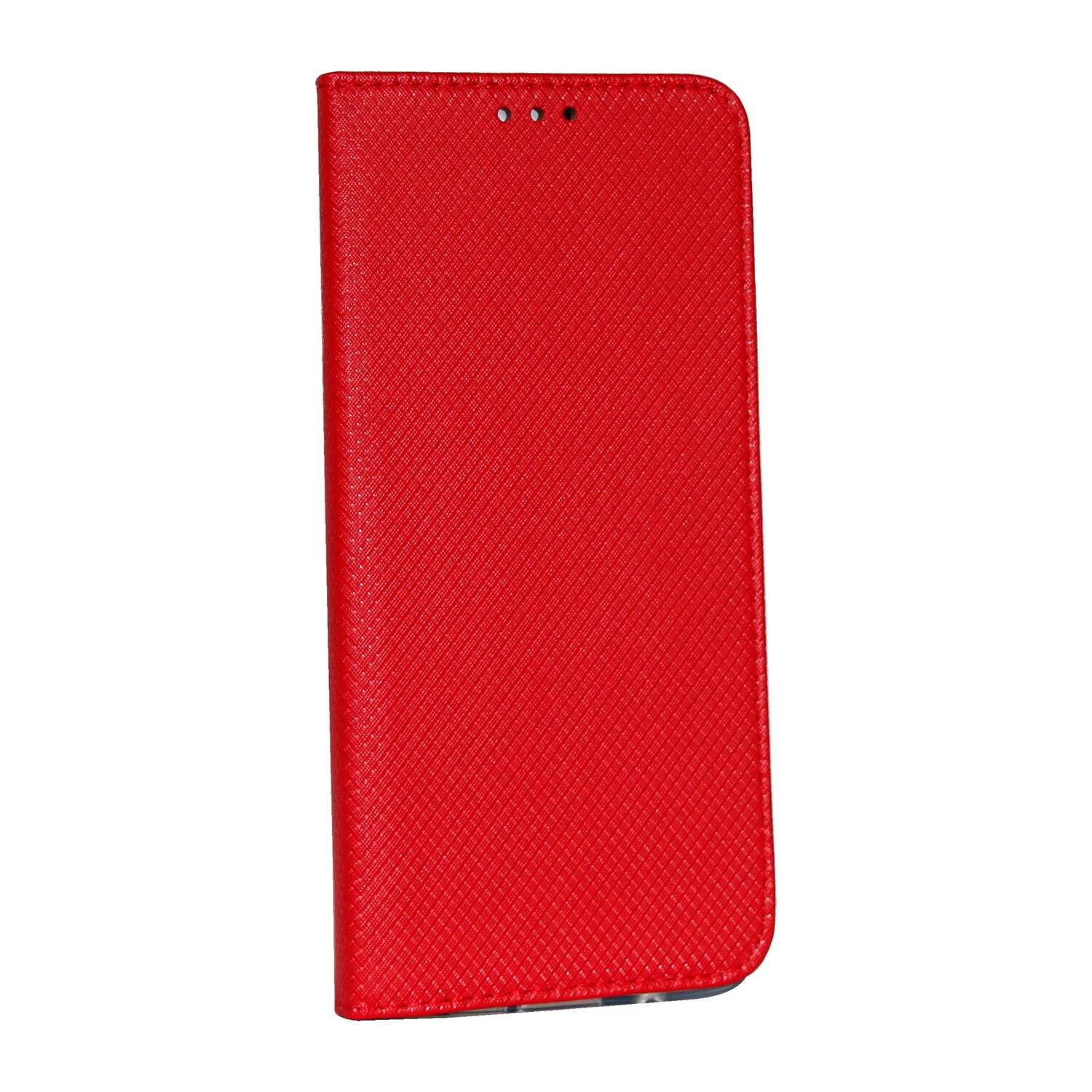 Buch Tasche "Smart" kompatibel mit XIAOMI MI NOTE 10 LITE Handy Hülle Schutzhülle mit Standfunktion, Kartenfach Rot