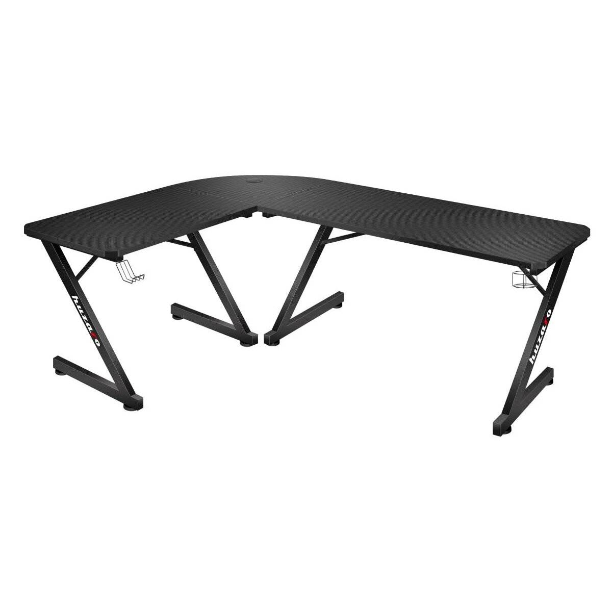 huzaro Hero 7.0 Spieltisch Schreibtisch PC Computer Schreibtisch Ergonomische Carbon Schwarz 154 x 117 x 73 cm