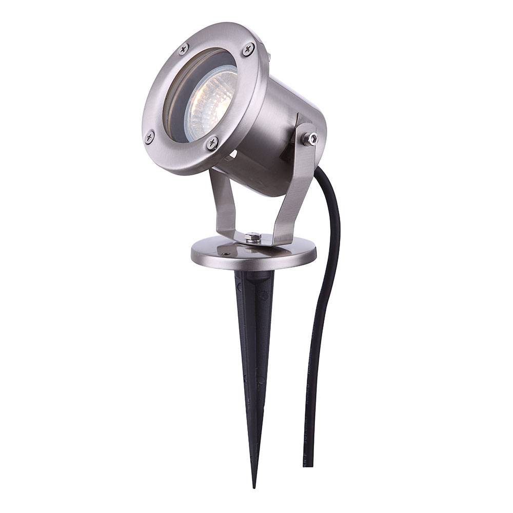 Gartenleuchte GU10 mit Erdspieß Außenstrahler Boden Gartenstrahler IP65 Strahler schwenkbarem, dimmbar Fernbedienung, RGB LED 3,5W 290Lm, DxH 9,8x30