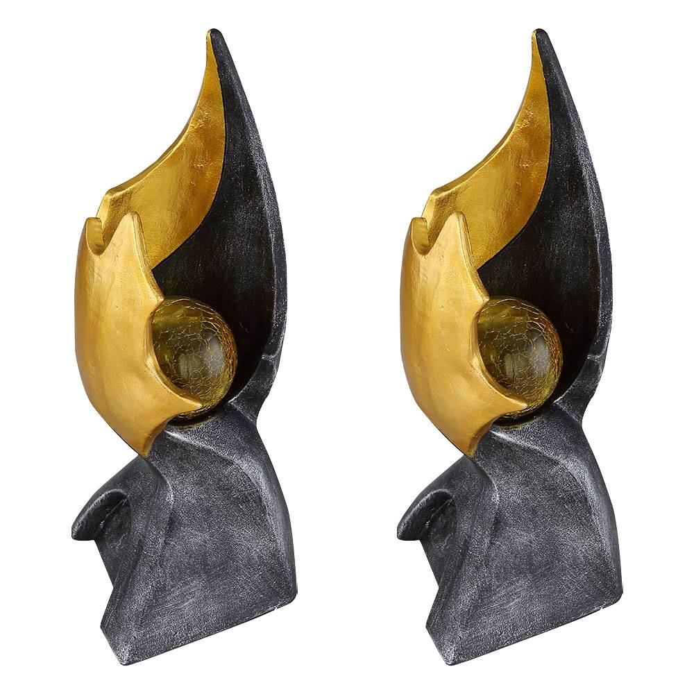 LED Solar Flamme Solarlampen für Außen Garten Dekoration Solarleuchte mit Flammeneffekt, gold braune Skulptur mit bezauberndem Lichteffekt, 1x LED