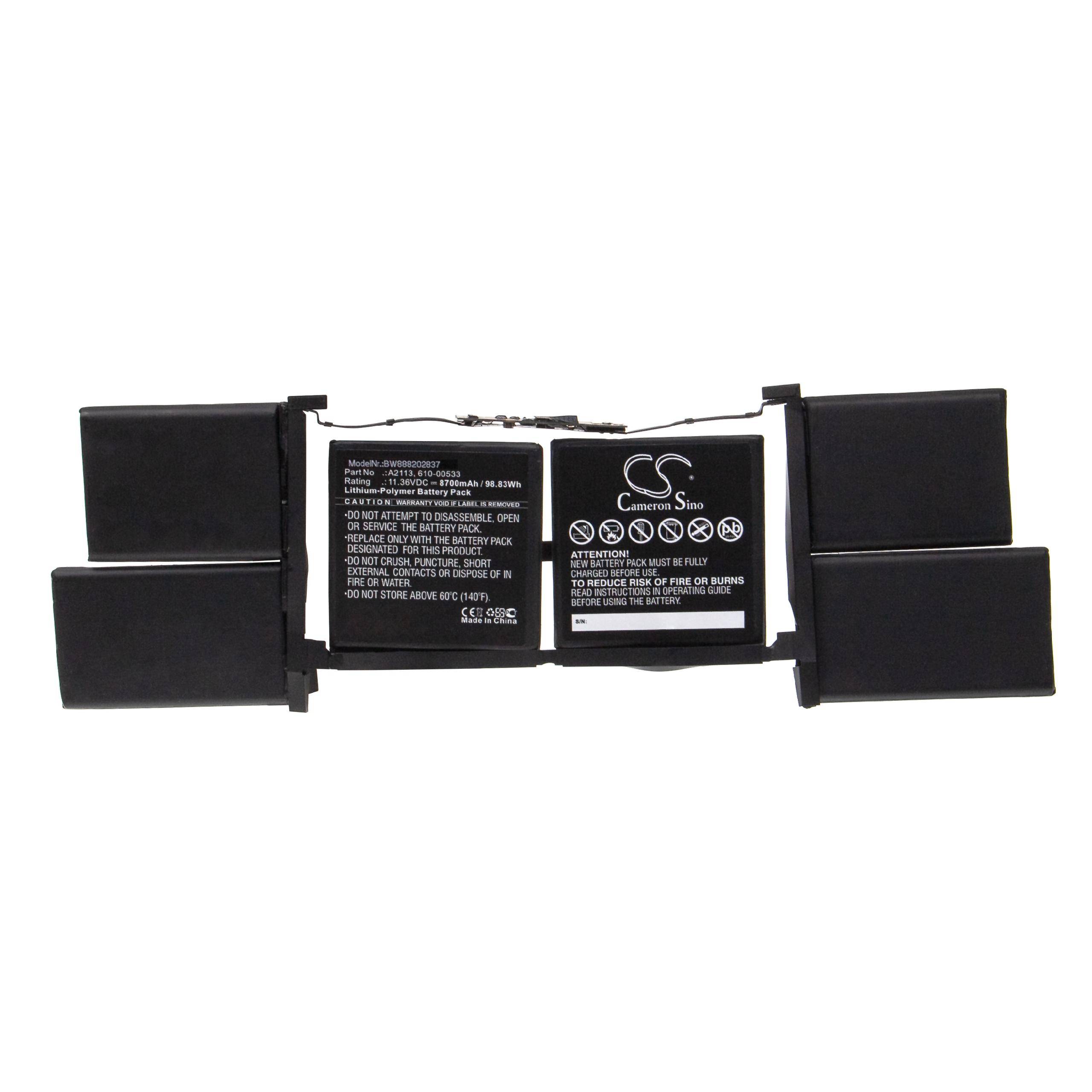 Schwarze Canon-Kamerabatteriebox mit zwei seitlich angebrachten Batteriemodulen auf weißem Hintergrund.