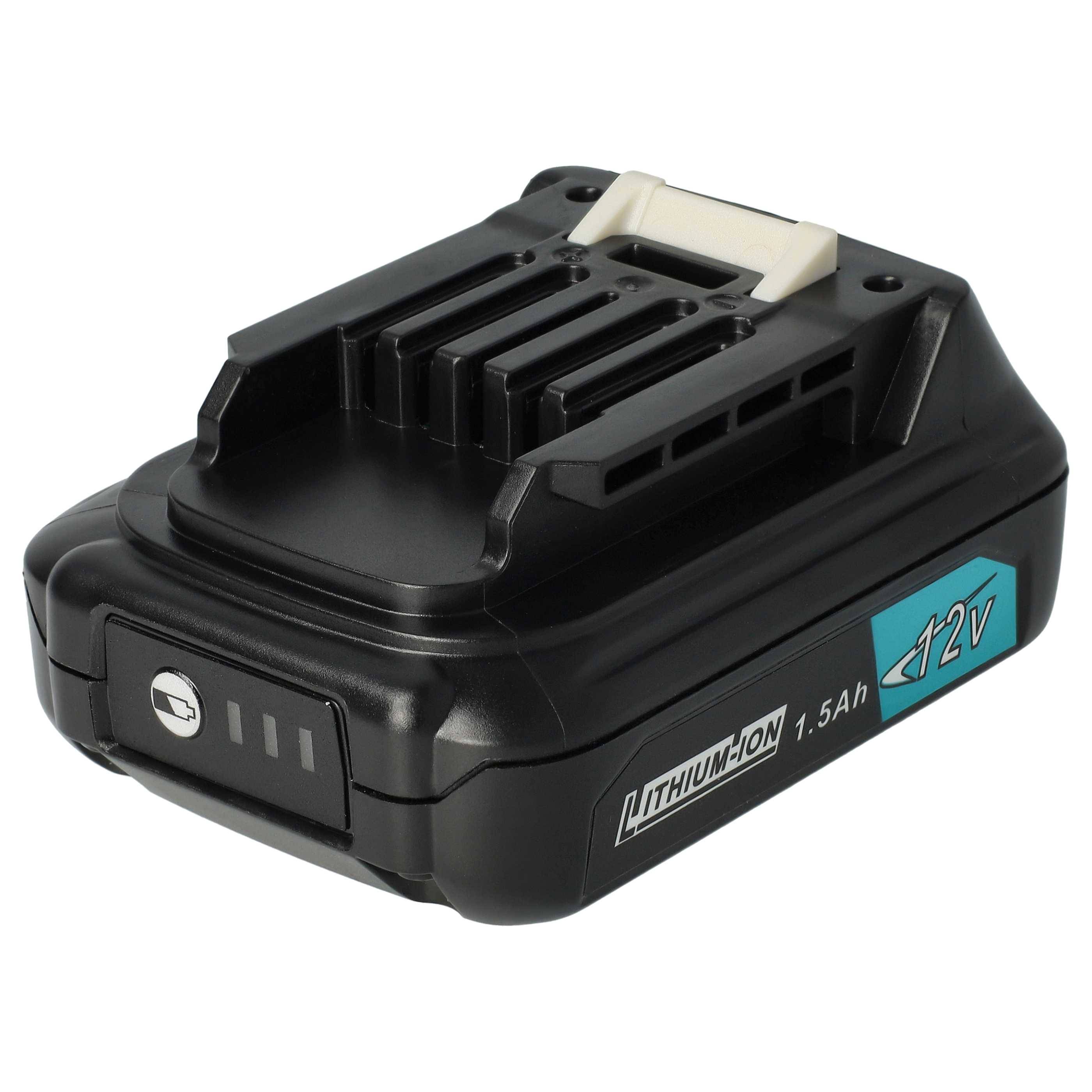 vhbw Akku kompatibel mit Makita CG100D, 12V MAX CXT, CG100, CL106FD, CG100DZA, CG100DWAEA, CG100DSYEX Werkzeug (1500 mAh, Li-Ion, 12 V)