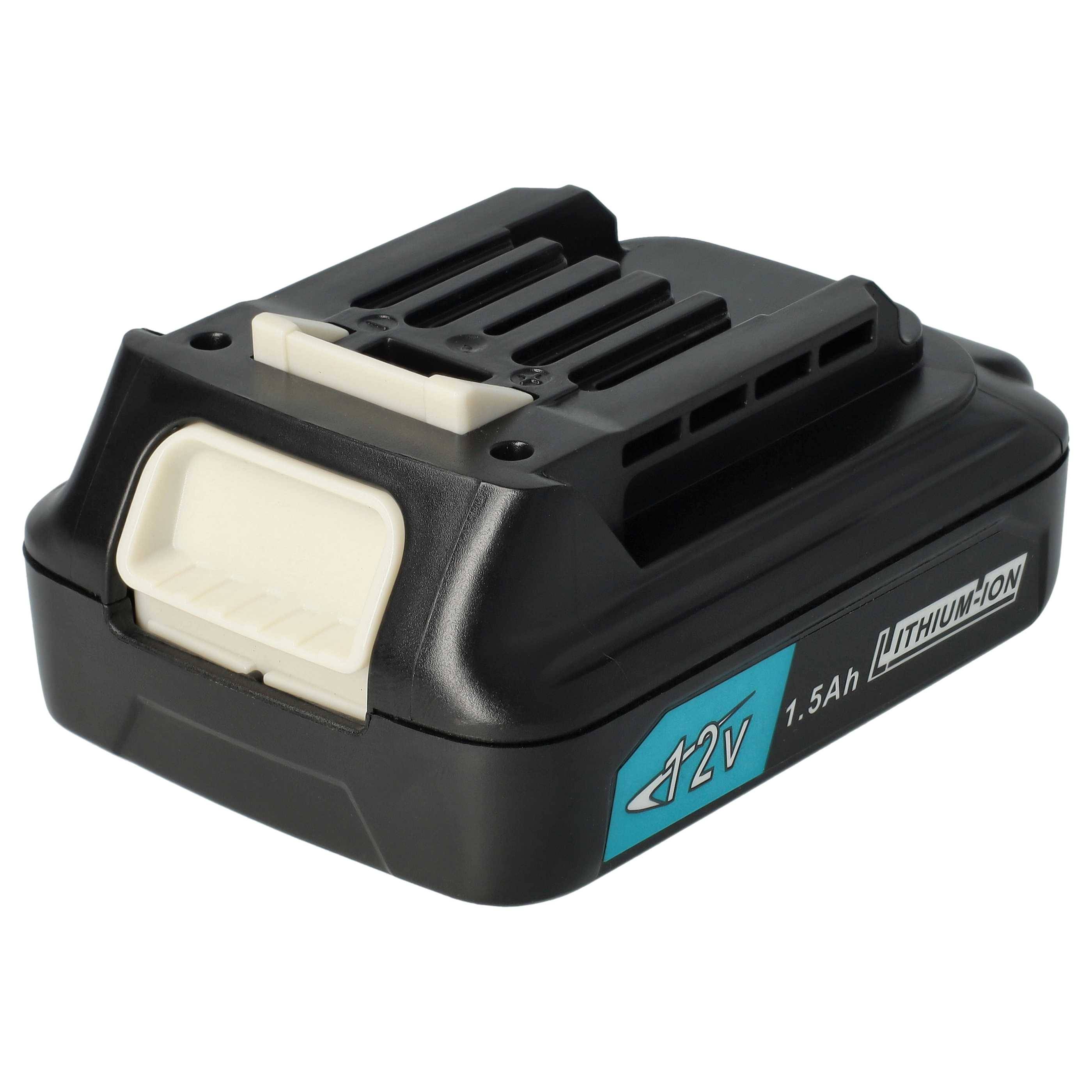 vhbw Akku kompatibel mit Makita CG100D, 12V MAX CXT, CG100, CL106FD, CG100DZA, CG100DWAEA, CG100DSYEX Werkzeug (1500 mAh, Li-Ion, 12 V)