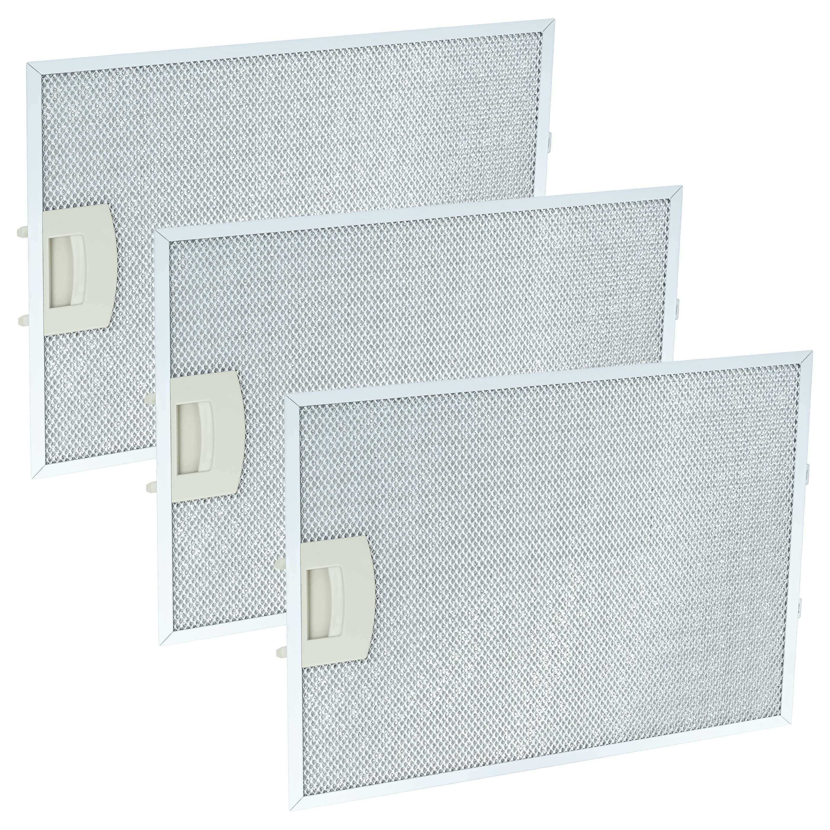vhbw 3x Filter Metallfettfilter Dauerfilter kompatibel mit Constructa CD69150/04, CD69150/05, CD69150/06, CD69550/01 Dunstabzugshaube, Metall