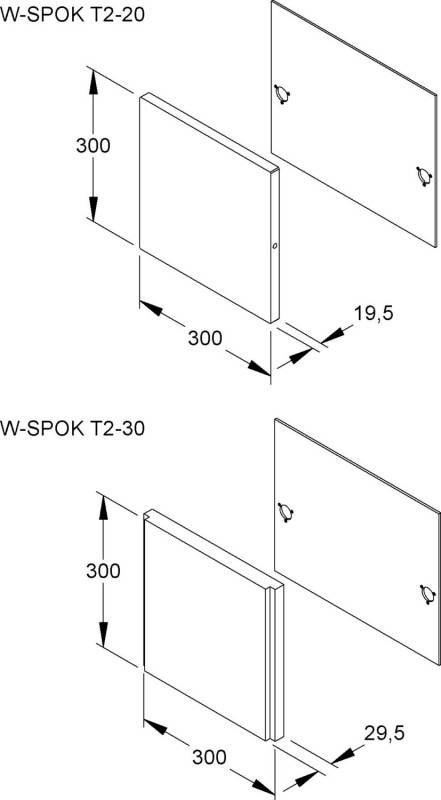 2 Stk. Niedax Scherplatten Typ 2 W-SPOK T2-20