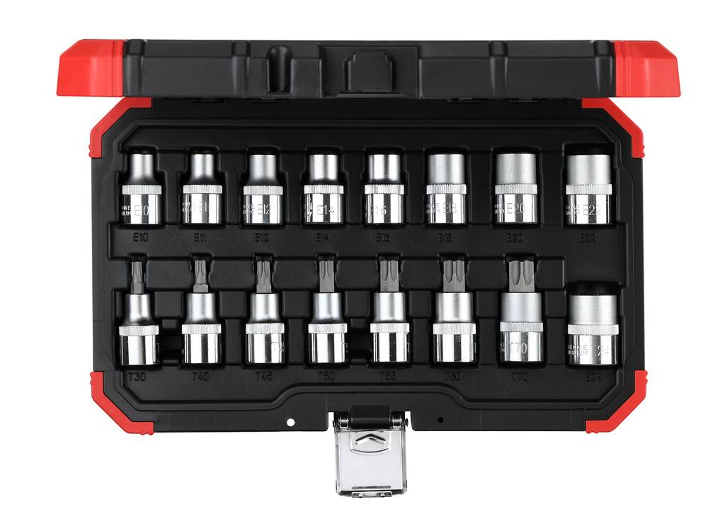 GEDORE R68003016 Steckschlüssel-Satz 1/2" TX E10-24T30-70 16-teilig