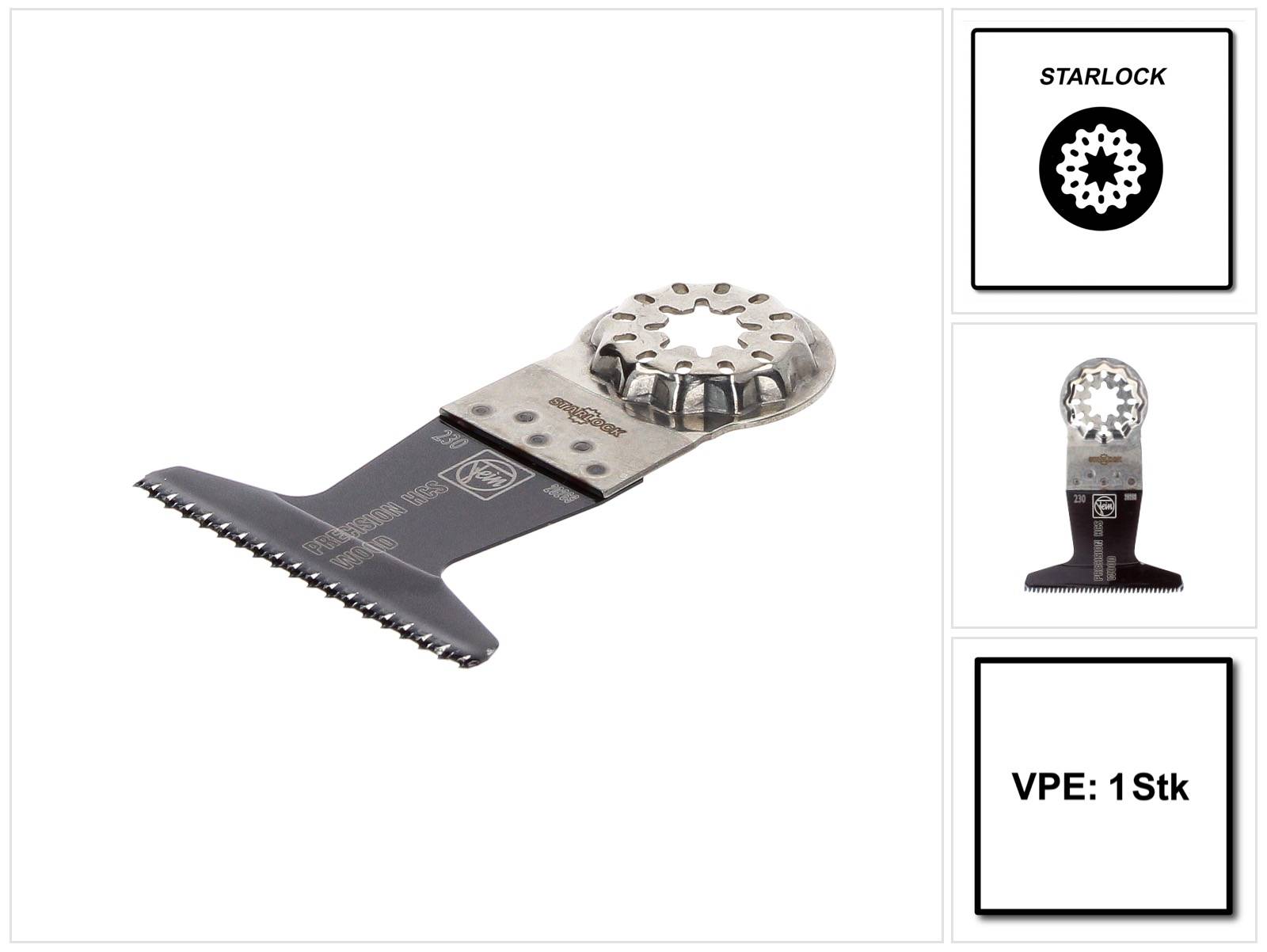 FEIN E-Cut Precision Starlock Sägeblatt 50 x 65 mm 1 Stück ( 63502230210 ) HCS-Stahl