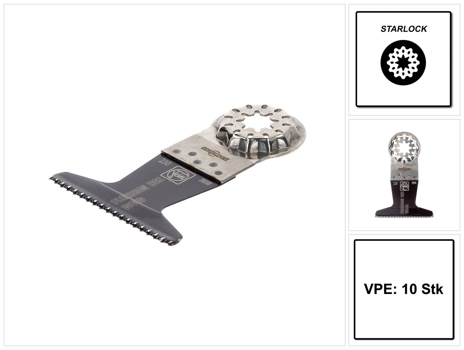 FEIN E-Cut Precision Starlock Sägeblatt 50 x 65 mm 10 Stück ( 63502230240 ) HCS-Stahl