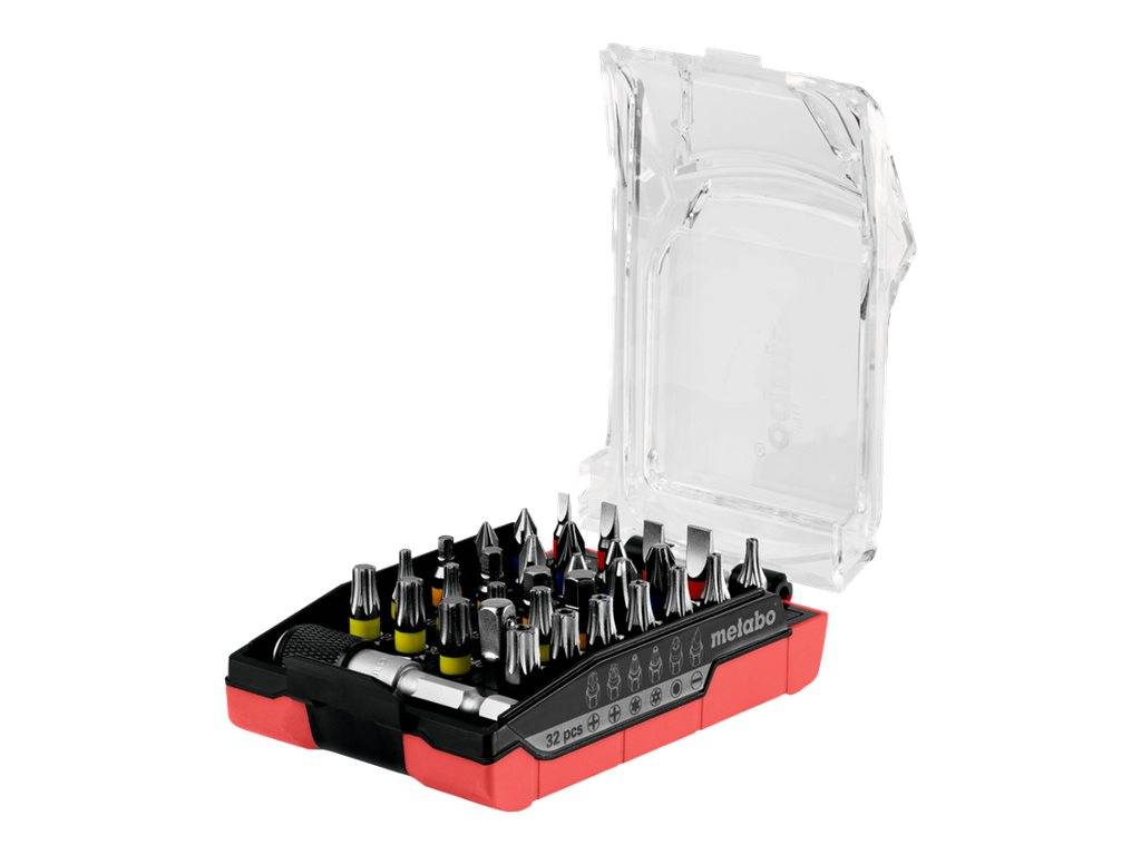 Metabo - Schraubenziehersatz - 32 Stücke - torx, phillips, pozidriv, hex, slot, aufbruchsicher Torx