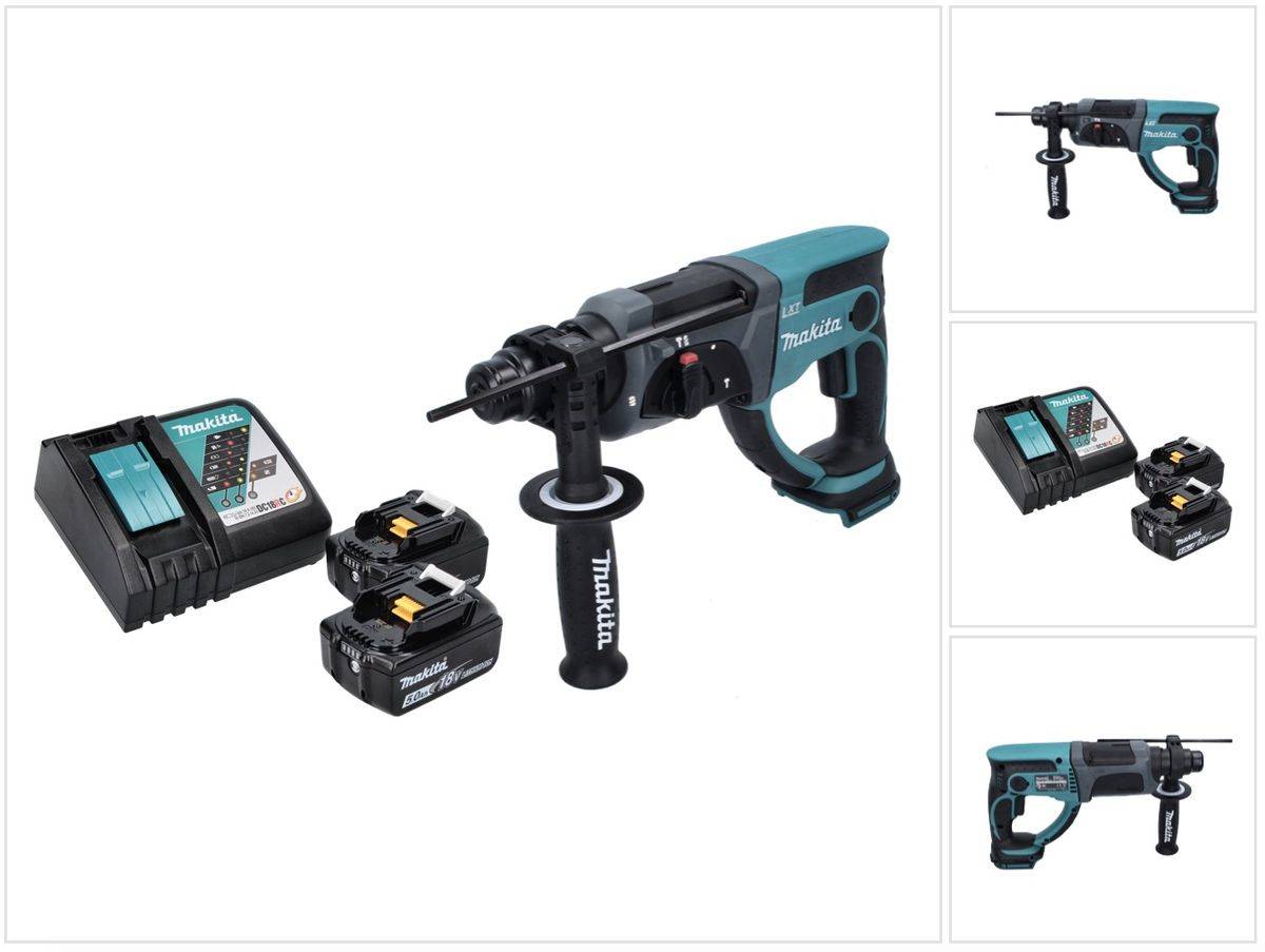 Makita DHR 202 RT Akku Kombihammer 18 V 2,0 J SDS Plus + 2x Akku 5,0 Ah + Ladegerät