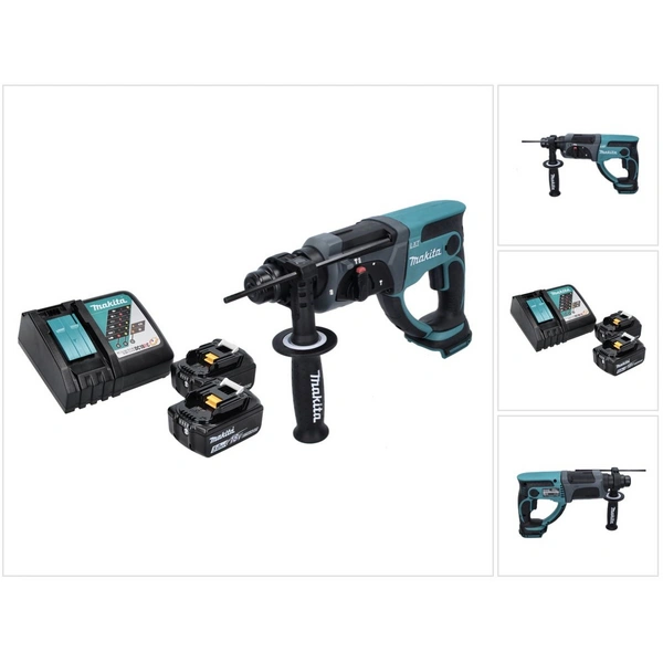 Makita DHR 202 RT Akku Kombihammer 18 V 2,0 J SDS Plus + 2x Akku 5,0 Ah + Ladegerät Makita DHR 202 RT Akku Kombihammer 18 V 2,0 J SDS Plus + 2x Akku 5,0 Ah + Ladegerät
