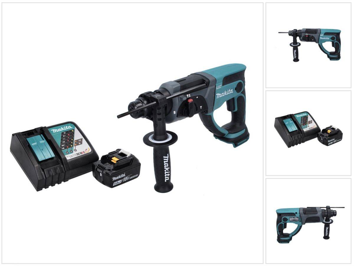 Makita DHR 202 RT1 Akku Kombihammer 18 V 2,0 J SDS Plus + 1x Akku 5,0 Ah + Ladegerät