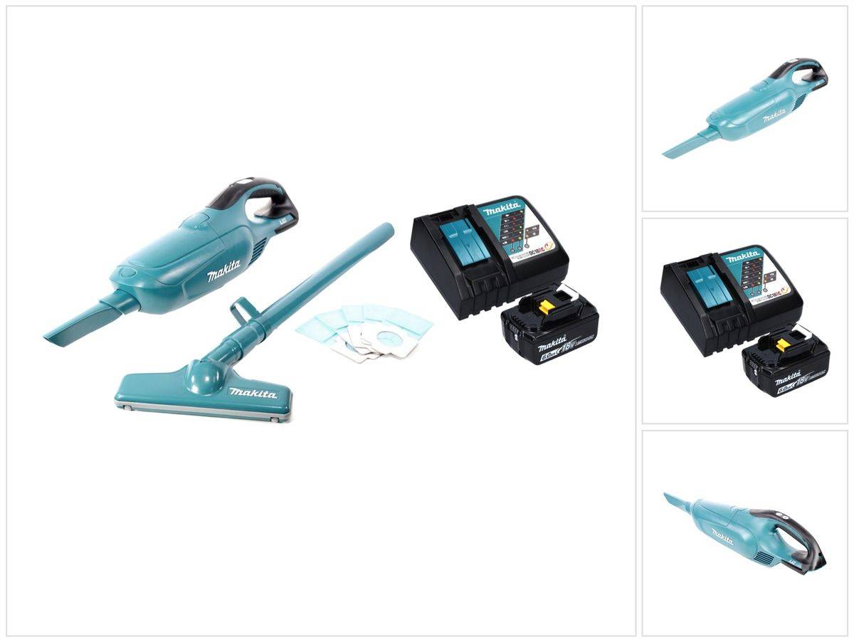 Makita DCL 182 RG1 Akku Staubsauger 18 V + 1x Akku 6,0 Ah + Ladegerät