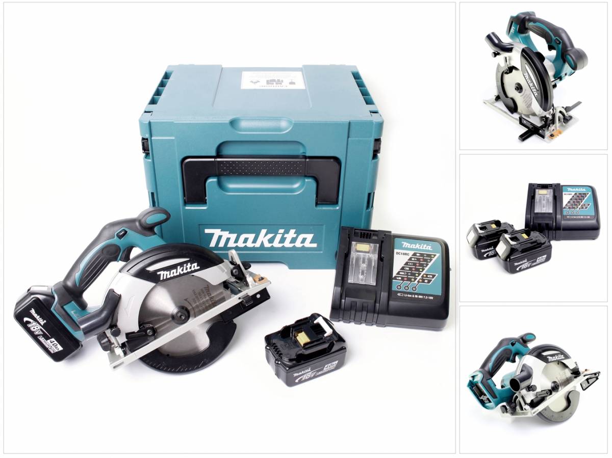 Makita DHS 630 RTJ Akku Handkreissäge 18 V 165 mm + 2x Akku 5,0 Ah + Ladegerät + Makpac
