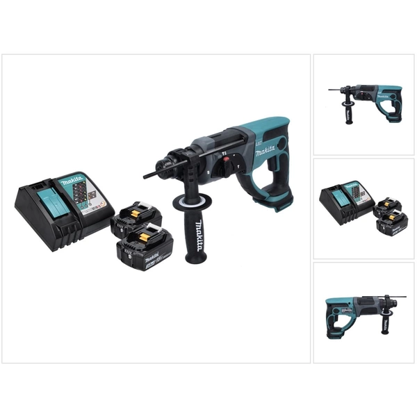 Makita DHR 202 RF Akku Kombihammer 18 V 2,0 J SDS Plus + 2x Akku 3,0 Ah + Ladegerät Makita DHR 202 RF Akku Kombihammer 18 V 2,0 J SDS Plus + 2x Akku 3,0 Ah + Ladegerät