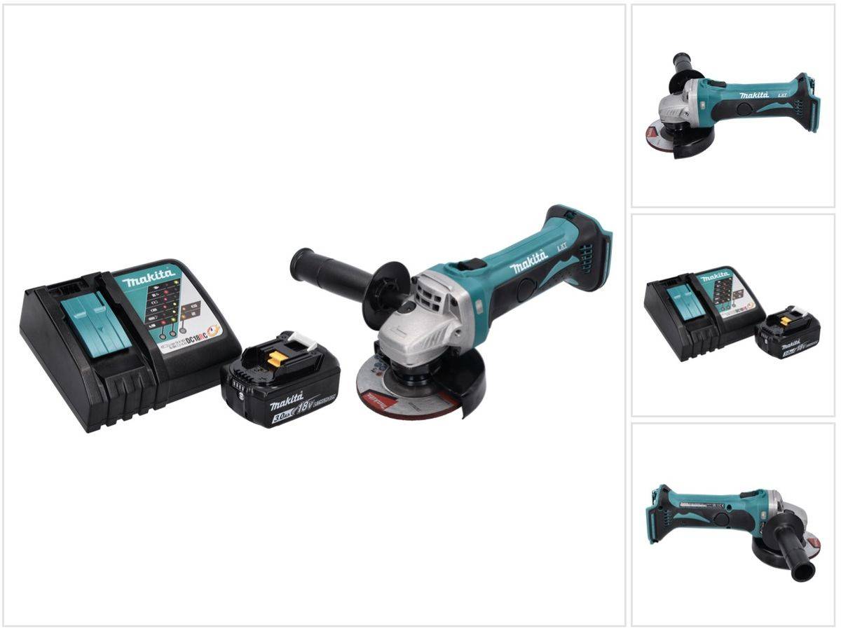 Makita DGA 452 RF1 Akku Winkelschleifer 18 V 115 mm + 1x Akku 3,0 Ah + Ladegerät