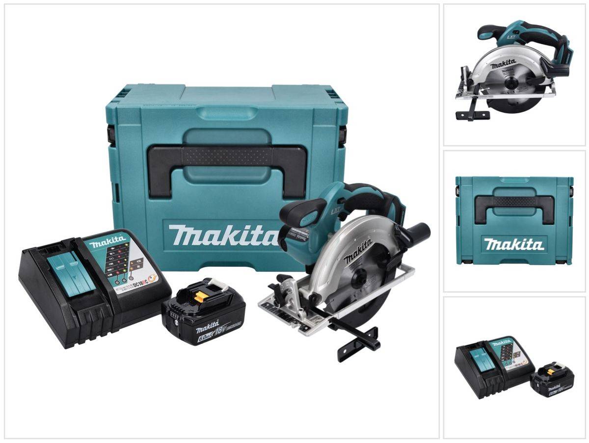 Makita DSS 611 RG1J Akku Handkreissäge 18 V 165 mm + 1x Akku 6,0 Ah + Ladegerät + Makpac