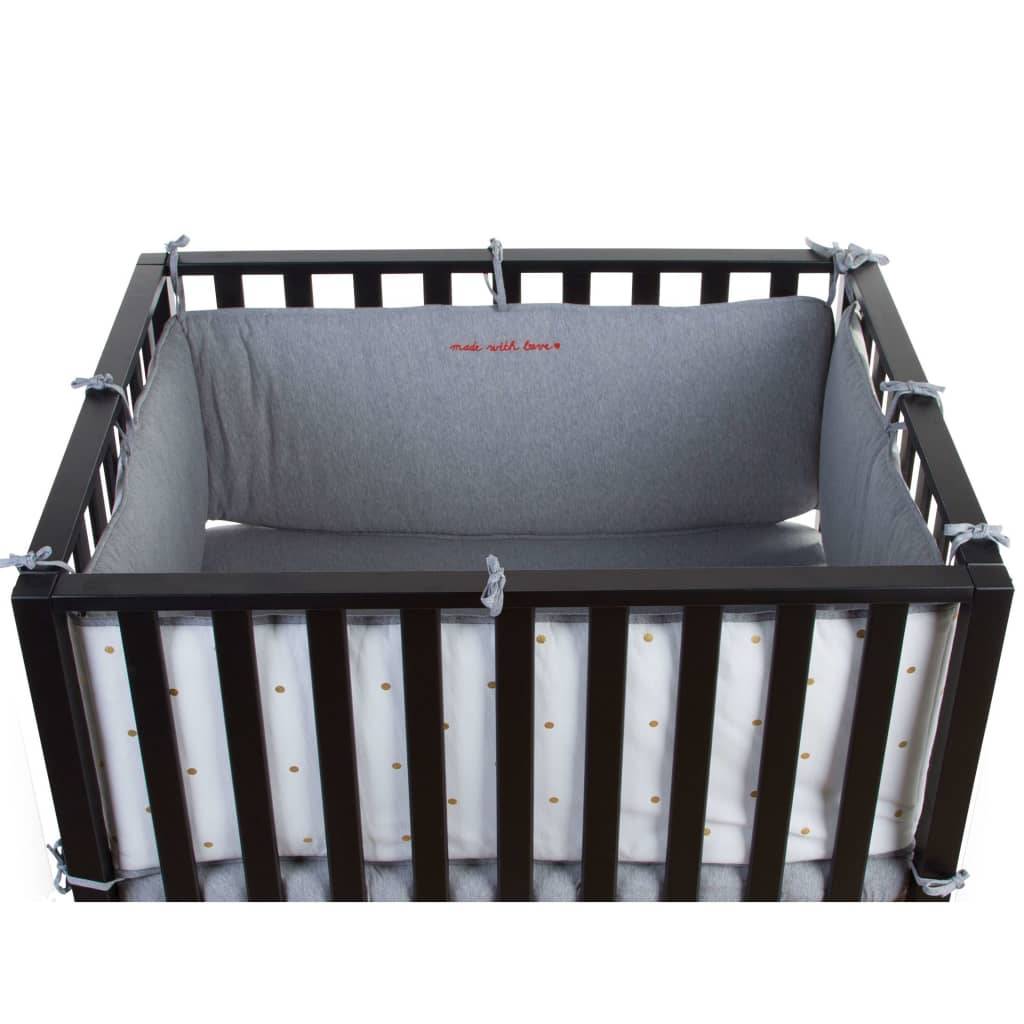 CHILDHOME Laufstall-Schutz 340x35 cm Jersey Goldene Punkte