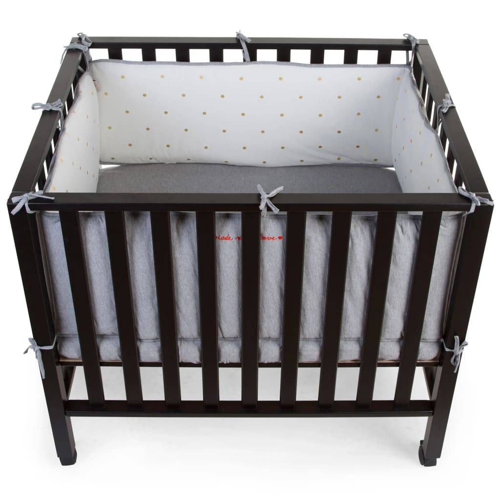 CHILDHOME Laufstall-Schutz 340x35 cm Jersey Goldene Punkte