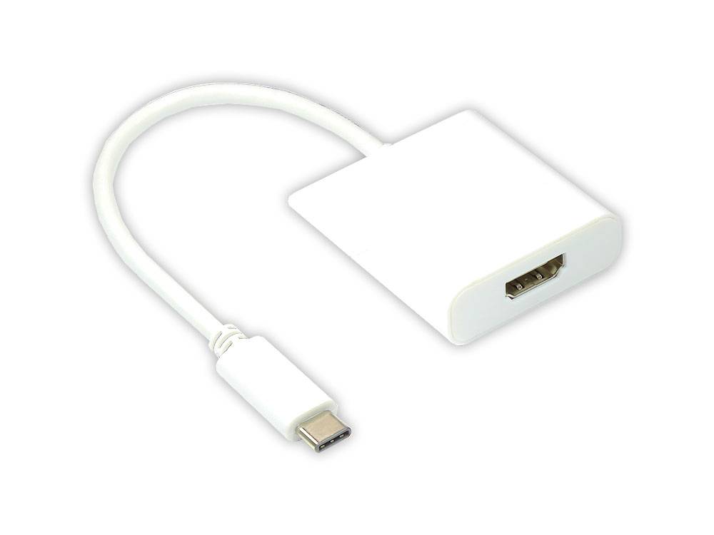 Good Connections® Adapter USB 3.1 C Stecker an HDMI A Buchse, weiß, Länge: 14 cm