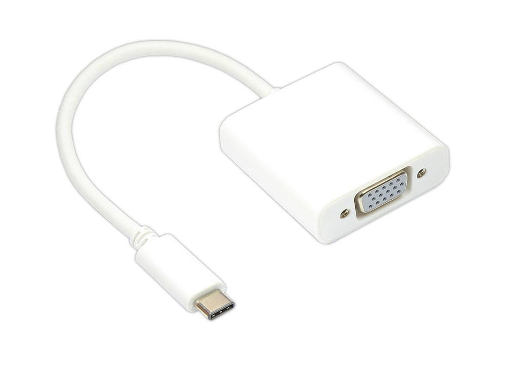 Good Connections® Adapter USB 3.1 C Stecker an VGA Buchse 15-polig, Länge: 14 cm