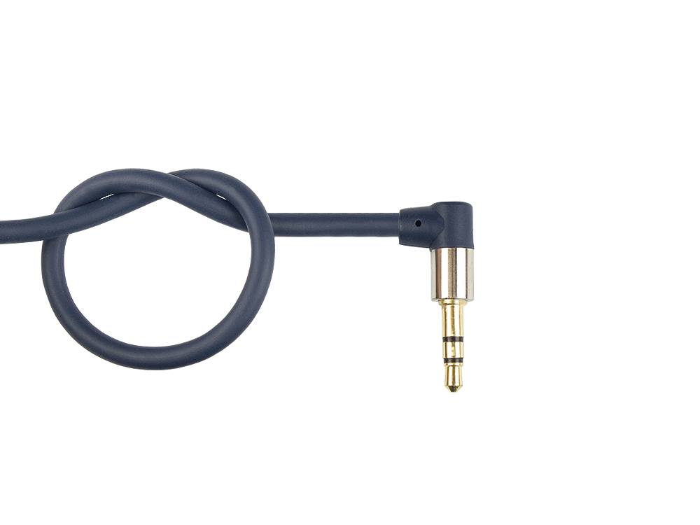 Good Connections® Audio Anschlusskabel High-Quality 3,5mm, Klinkenstecker rechts abgew. an 2x RCA, dunkelblau, 3m