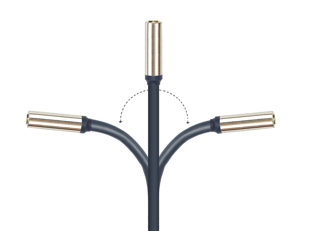 Good Connections® Audio Anschlusskabel High-Quality 3,5mm, Klinkenstecker an Klinkenbuchse dunkelblau, 2m