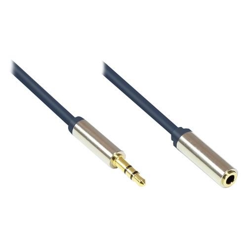 Kabelmeister® Audio Verlängerungskabel SmartFLEX,3,5mm Klinkenstecker an Klinkenbuchse, dunkelblau, 2m
