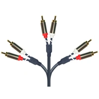 Kabelmeister® Audio Anschlusskabel SmartFLEX,3,5mm Klinkenstecker gewinkelt an 2x RCA/Cinch Stecker, dunkelblau, 3m Kabelmeister® Audio Anschlusskabel SmartFLEX,3,5mm Klinkenstecker gewinkelt an 2x RCA/Cinch Stecker, dunkelblau, 3m